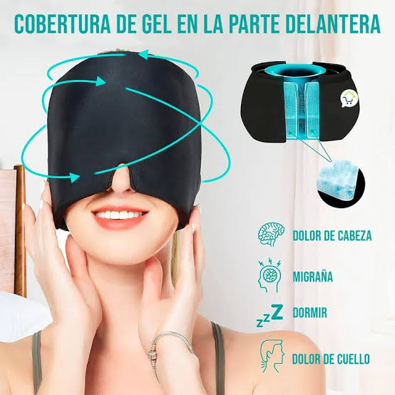 GORRO ANTIFAZ PARA MIGRAÑA / ALIVIO PARA DOLORES FUERTES DE CABEZA